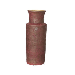 Decoris Terracotta Matt Vase with Gold Glitter Lining 40cm - Maroon
