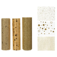 Decoris Polyester Runner Fabric 14.5 x 200cm - Gold (3 Assorted)