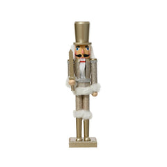 Decoris Pinewood Nutcracker 38cm - Champagne