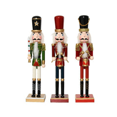 Decoris Pinewood Nutcracker 22cm - 3 Assorted
