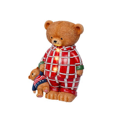 Lumineo BO Led Polyresin Bear 24cm