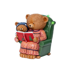 Lumineo BO Led Polyresin Sitting Bear 22cm