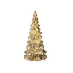 Lumineo BO Micro-Led Glass Tree with Steady Lights 21cm - Gold