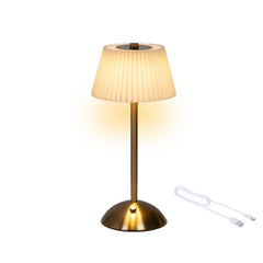 Lumineo Table Lamp with Rechargeable Battery 30.5cm - Cream/ Gold