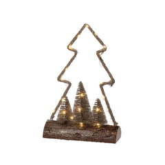 Lumineo BO Micro-Led  Tree Light with Log Base - Warm White