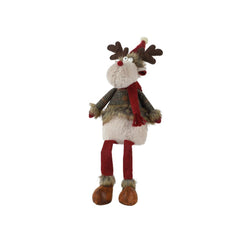 Decoris Polyester Deer with Dangling Legs 70cm - Red