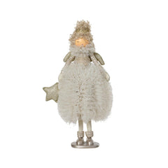 Decoris Polyester Girl Angel 43cm - Champagne Gold