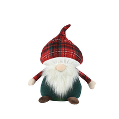 Decoris Polyester Gnome Standing 34cm - Red/Green