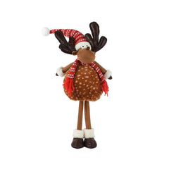 Decoris Polyester Deer Standing with Puffy Body 67cm - Brown