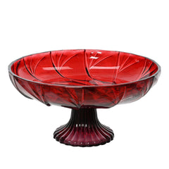 Kitchen Goods Glass Cake Stand D20 x H10cm - Oxblood Red