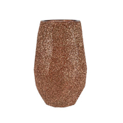 Decoris Glass Vase with Glitters 15.5 x 24cm - Brown