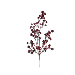 Decoris Spray with Foam Berries and Glitter 68cm - Maroon