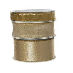 Decoris Polyster Ribbon 400cm - Gold (Assorted)