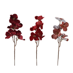 Decoris Polyester Velvet Spray 60cm - Red (3 Assorted)