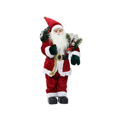 Decoris Santa Figure with Giftbag 60cm - Red