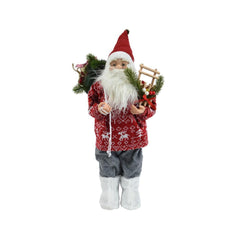 Decoris Santa Figure with Red Sweater 60cm - Red