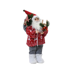 Decoris Santa Figure with Red Sweater 45cm - Red