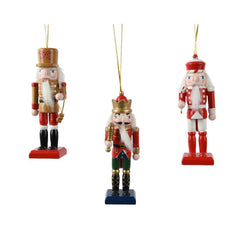 Decoris Pinewood Nutcracker Puppet 12.5cm - 3 Assorted
