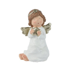 Decoris Magnesium Angel Figure 32cm - White