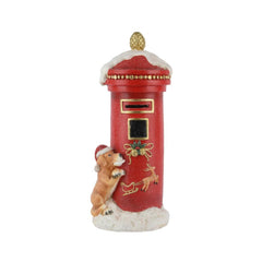 Decoris Magnesium Mailbox with Dog 70cm - Red