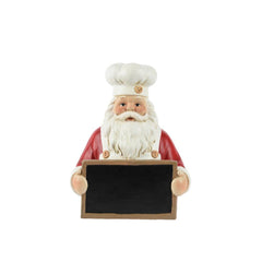 Decoris Polyresin Santa with Sign 29.5cm