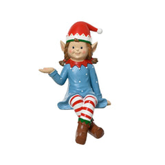 Decoris Polyresin Elf Girl Sitting 52cm