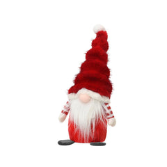 Decoris Polyester Gnome Sitting 40cm - Red