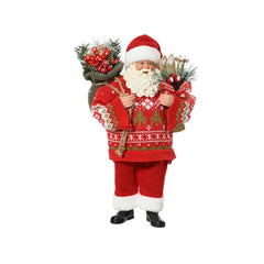 Decoris Santa Figure with Giftbag 38cm - Red