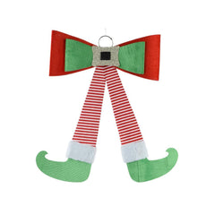 Decoris Polyester Bow Elf 70cm - Green/Red