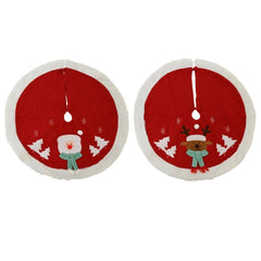 Decoris Polyester Tree Skirt 90cm - Red (2 Assorted)