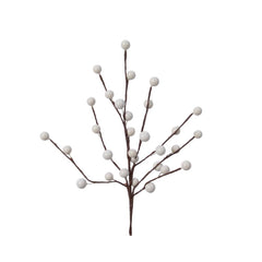 Decoris Foam Berries on Pick 26cm - White