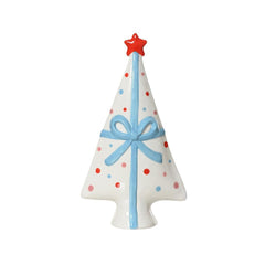 Decoris Dolomite Tree Figure with Blue Bow 29cm