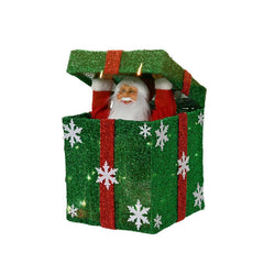 Lumineo BO Micro-Led Santa in Polyester Gift Box 50cm