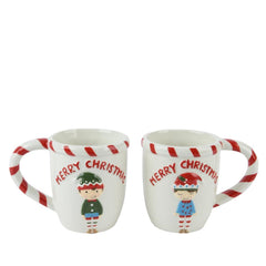 Kitchen Goods Dolomite Mug with Elf 10cm (2 Assorted)