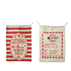 Decoris Polyester Gift Sack 50 x 70cm - 2 Assorted