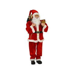 Decoris Polyester Santa Figure 110cm - Red
