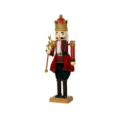 Decoris Plastic Nutcracker with Star Sceptre 110cm - Red