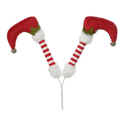 Decoris Polyester Velvet Elf Legs 23cm - Red
