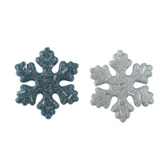 Decoris Foam Snowflake with Glitters 15cm - Blue/Silver 2 Assorted