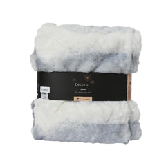 Decoris Polyester Throwover 130 x 170cm - White/Blue