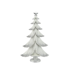 Decoris Polyresin Tree 48cm - White/Silver
