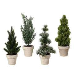 Everlands Mini Tree with Snowy Glitter 30cm - 4 Assorted