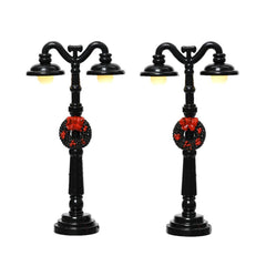 Lumineo Led Lanterns for Christmas Village 12.3cm - Black/Warm White