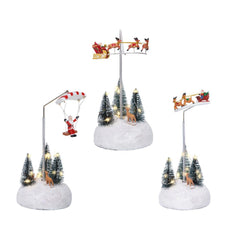 Lumineo BO Micro Led Polyresin Village Scenery 22.5cm - 3 Assorted