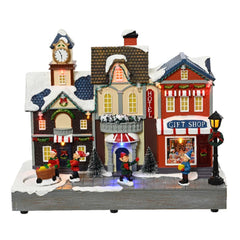 Lumineo BO Led Plastic Village Scenery Hotel 13.5 x 27 x 22cm