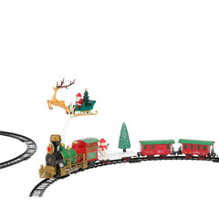 Lumineo BO Led Plastic Train with Sleigh 90 x 90cm