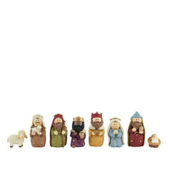 Decoris Polyresin Nativity Set of 8pcs 9.5cm