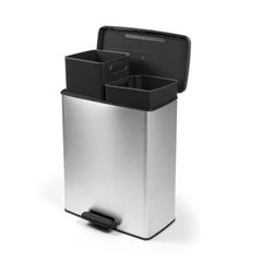 Curver Deco Bin Duo Pedal Bin 26L+26L - Silver