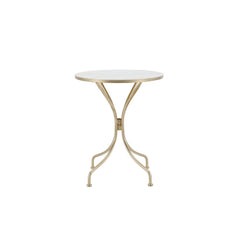 Luxa Dining Table D60cm - Gold/Marble Effect