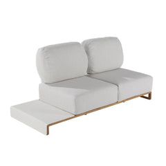 Naterial Memphis 2-Seater Sofa Left - White / Teak